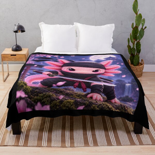 Item preview, Ninja Axolotl – Kawaii Little Warrior designed and sold by Axokris.