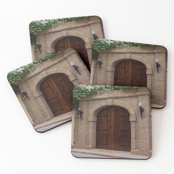 Item preview, Ancient Stone Archway With Wooden Doors And Green Vines Above A Street designed and sold by Nmallia.