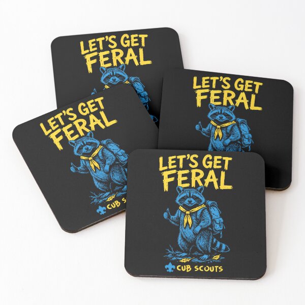 Item preview, Let's Get Feral Hiking Cub Scout Racoon Scouting America designed and sold by TysonLangosh.