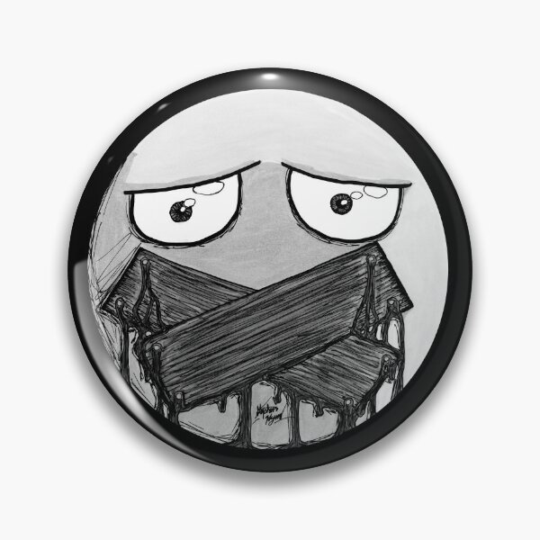 Item preview, Boarded Mouth Scar-E-Moji (Desaturated Greyscale Edition) designed and sold by Grimmlar.