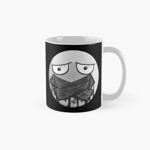 Item preview, Boarded Mouth Scar-E-Moji (Desaturated Greyscale Edition) designed and sold by Grimmlar.