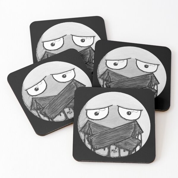 Item preview, Boarded Mouth Scar-E-Moji (Desaturated Greyscale Edition) designed and sold by Grimmlar.