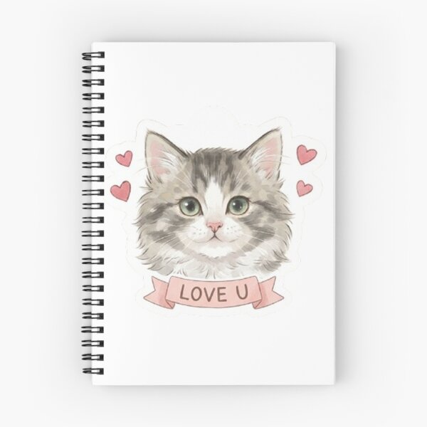 Item preview, Cute Tabby Kitten "Love U" Sweet Cat designed and sold by PetalsPaws.