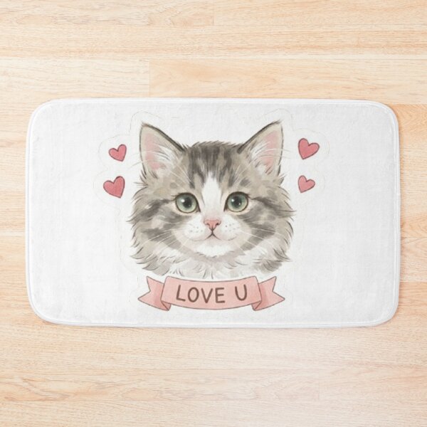 Item preview, Cute Tabby Kitten "Love U" Sweet Cat designed and sold by PetalsPaws.