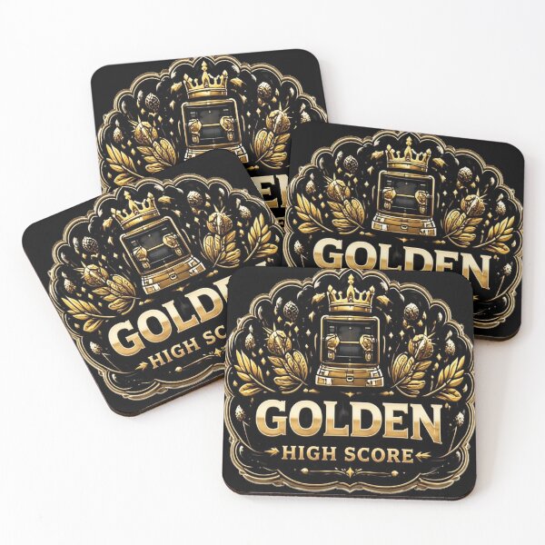 Item preview, Golden High Score Premium Vintage Gaming Badge designed and sold by FABIOLA1970.