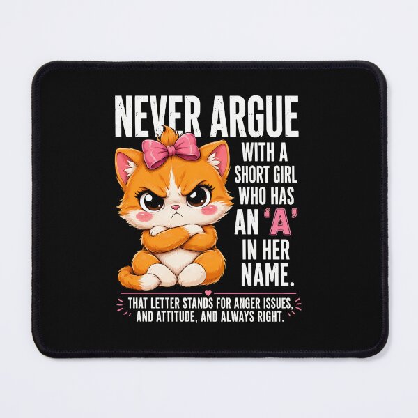 Item preview, Funny Cat Name 'A' Anger Issues Attitude Sarcasm designed and sold by SoyLamderma.