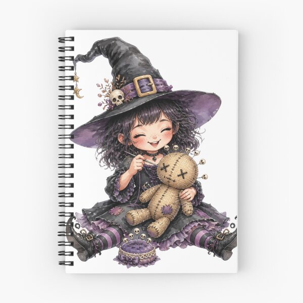 Item preview, Cute Little Witch Sewing Voodoo Doll designed and sold by takeng07.