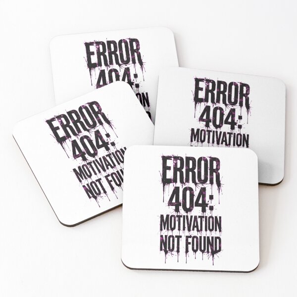 Item preview, Error 404 Motivation Not Found - Vertical Ink Drip Typography designed and sold by RashitHibr.