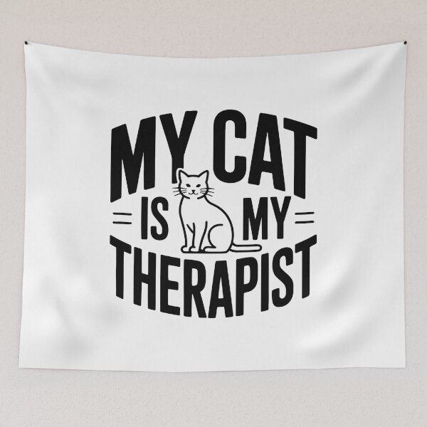 Item preview, My Cat Is My Therapist Graphic designed and sold by SoyLamderma.