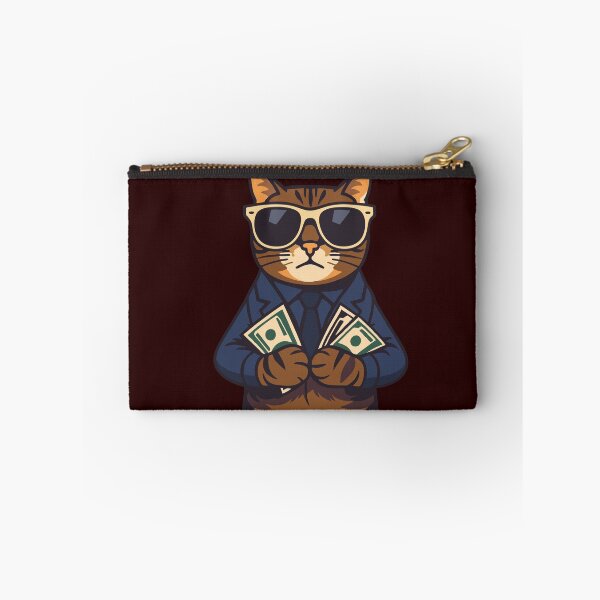 Item preview, Cool Rich Cat in Suit Holding Cash Funny Boss Cat T-Shirt designed and sold by 92160057.