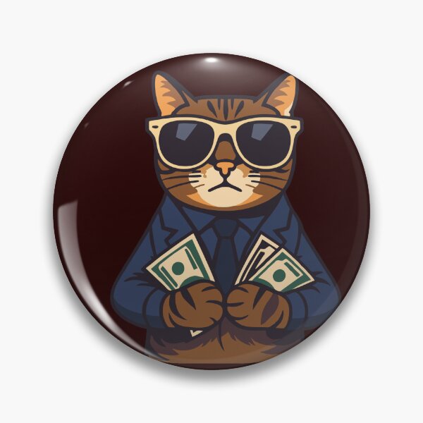 Item preview, Cool Rich Cat in Suit Holding Cash Funny Boss Cat T-Shirt designed and sold by 92160057.