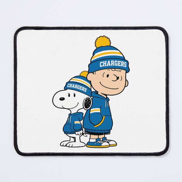 Item preview, Charlie Brown & Snoopy Los Angeles Chargers Football Retro F135 designed and sold by GLUVY-THEME.
