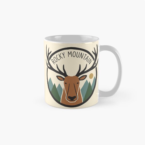 Item preview, Rocky Mountain Elk Retro Badge designed and sold by Travelpeak.