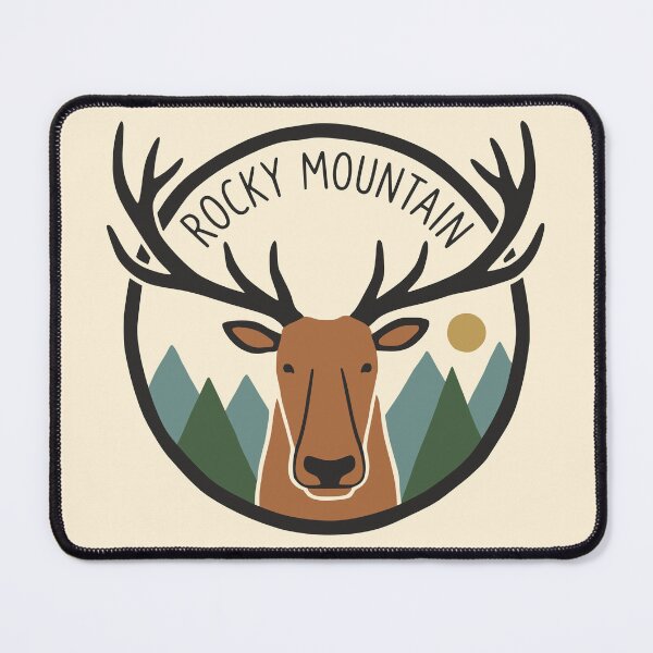 Item preview, Rocky Mountain Elk Retro Badge designed and sold by Travelpeak.