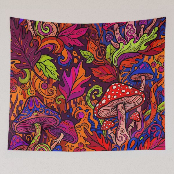 Item preview, Psychedelic Mushroom Forest Pattern designed and sold by Ivy-Triggs.
