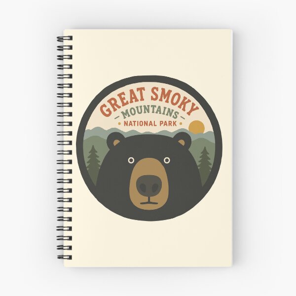 Item preview, Great Smoky Mountains Bear Retro Vector Badge designed and sold by Travelpeak.