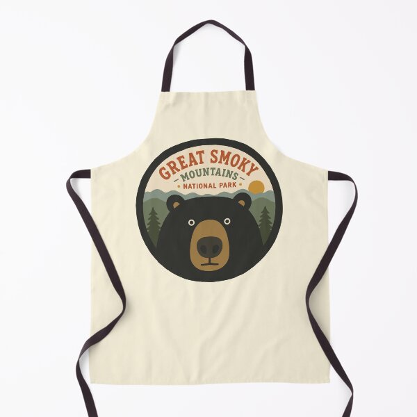 Item preview, Great Smoky Mountains Bear Retro Vector Badge designed and sold by Travelpeak.