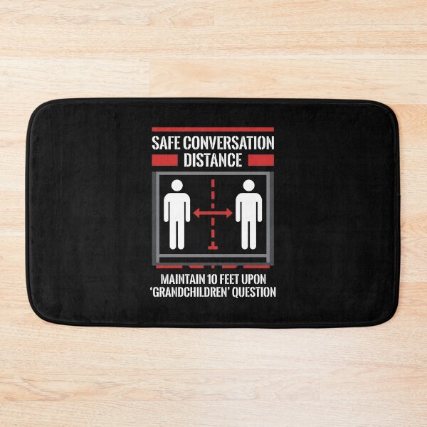 Item preview, Safe Conversation Distance Grandchildren Question Sign designed and sold by SplashTastic.