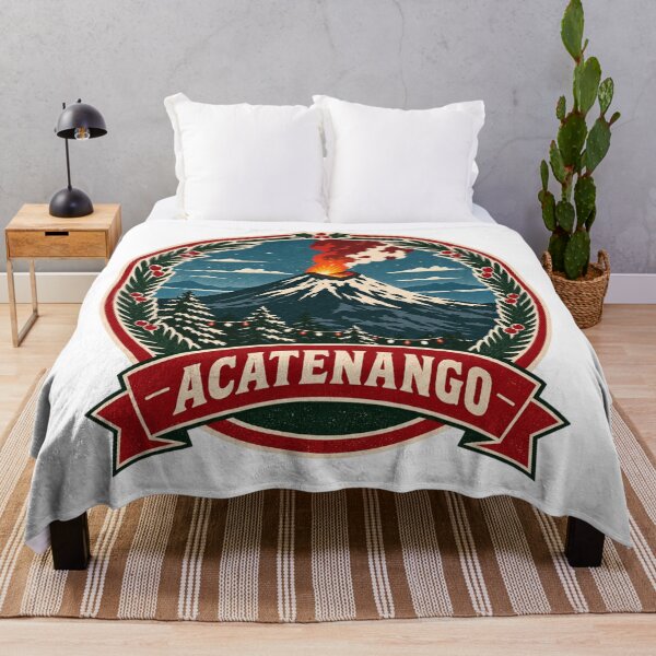 Item preview, Guatemala Volcano Christmas Shirt – Acatenango Retro Snow Badge Design designed and sold by Globalcitytees.