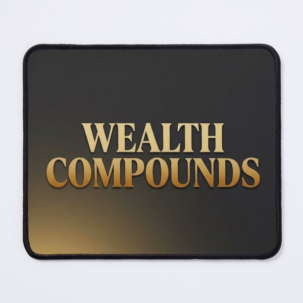 Item preview, Wealth Compounds | Gold and Charcoal Money Quote designed and sold by Zaramodo.