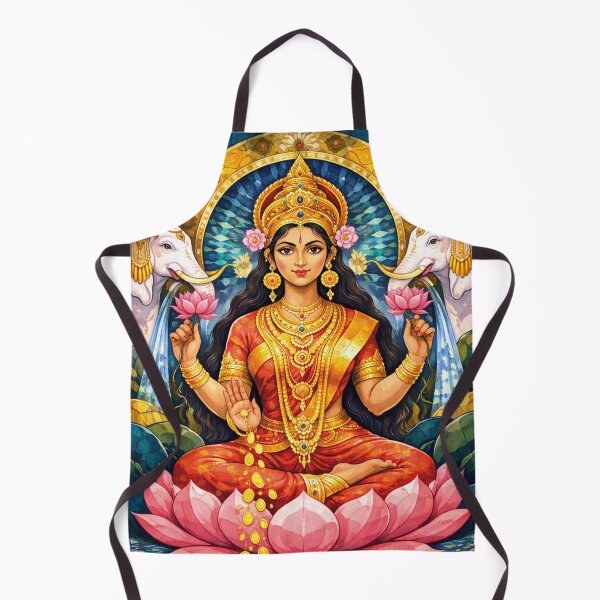 Item preview, Lakshmi Painting – Goddess of Wealth and Abundance designed and sold by GalleryKauffeld.