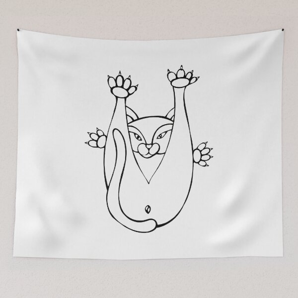 Item preview, Playful Hanging Cat Sketch Art designed and sold by SoyLamderma.