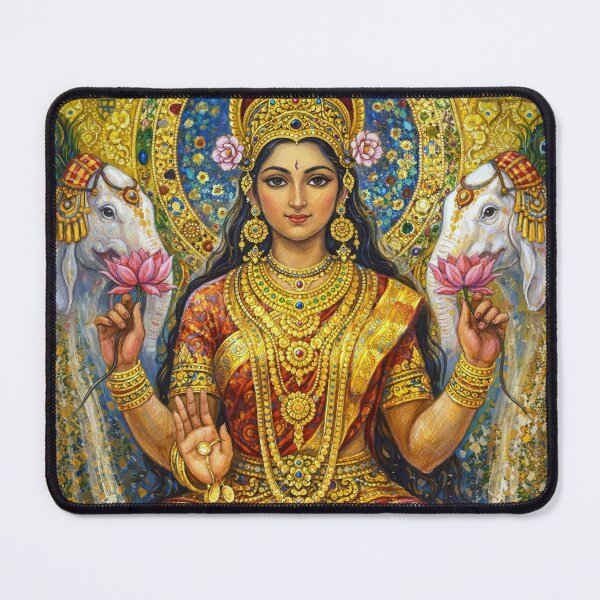 Item preview, Lakshmi Painting – Goddess of Wealth, Fortune and Prosperity designed and sold by GalleryKauffeld.