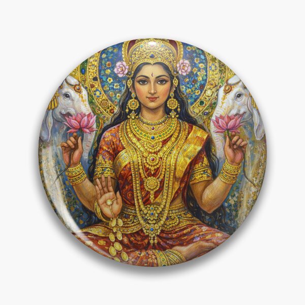 Item preview, Lakshmi Painting – Goddess of Wealth, Fortune and Prosperity designed and sold by GalleryKauffeld.