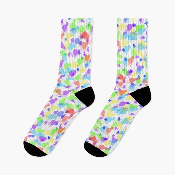 Item preview, Vibrant Neon Paint Splatter Pattern Colorful Watercolor Ink Drops On Black Background designed and sold by BS Creations.
