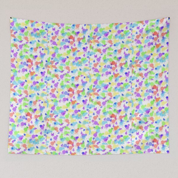 Item preview, Vibrant Neon Paint Splatter Pattern Colorful Watercolor Ink Drops On Black Background designed and sold by BS Creations.