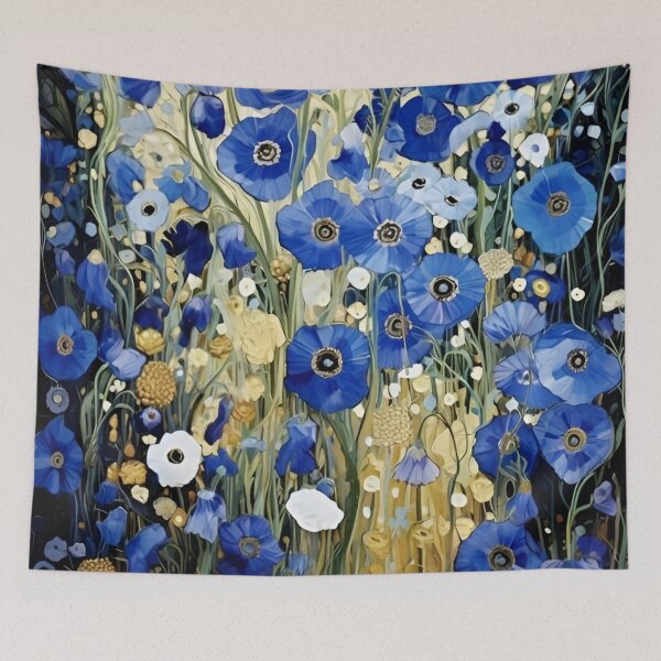 Item preview, Gustav Klimt Flower Garden Vivid Seamless Flowers Vintage Floral Patterns Digital Art Illustration designed and sold by Matt_Smith.