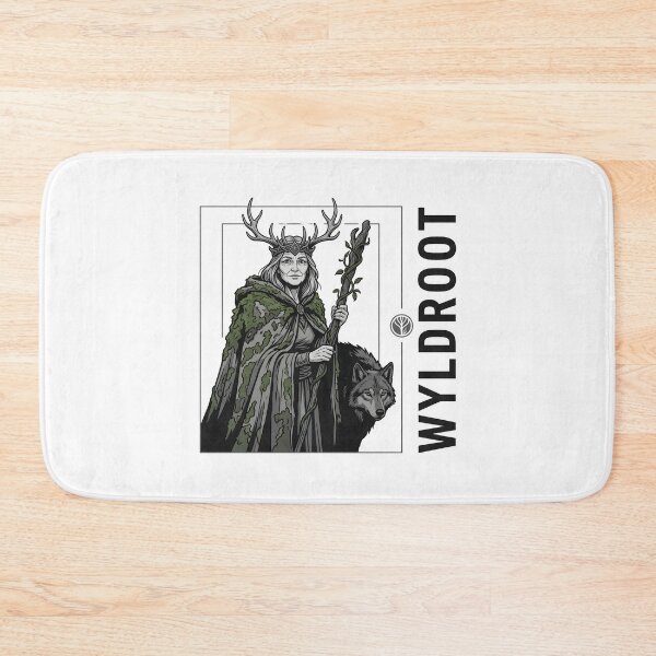 Item preview, Forest Witch Queen and Wolf Fantasy Warrior Art designed and sold by StickerNestYou.