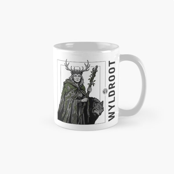 Item preview, Forest Witch Queen and Wolf Fantasy Warrior Art designed and sold by StickerNestYou.
