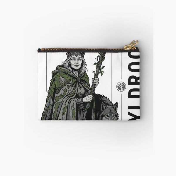 Item preview, Forest Witch Queen and Wolf Fantasy Warrior Art designed and sold by StickerNestYou.