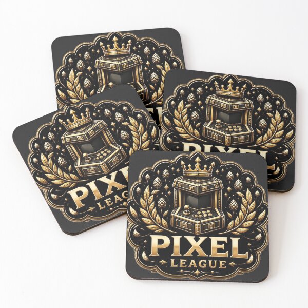 Item preview, Pixel League Golden Retro Arcade Gaming Emblem designed and sold by FABIOLA1970.