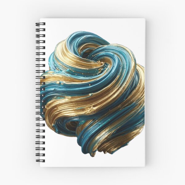 Item preview, 3D Turquoise and Liquid Gold Swirling Brushstroke designed and sold by meghnad.