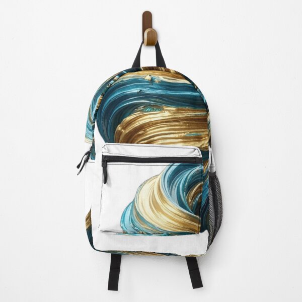 Item preview, 3D Turquoise and Liquid Gold Swirling Brushstroke designed and sold by meghnad.