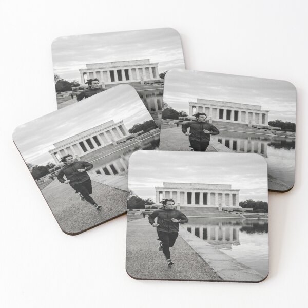 Item preview, Monochrome Photo of Runner at Lincoln Memorial designed and sold by Solomon-Ent-144.