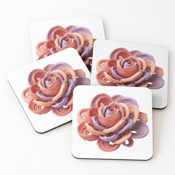 Item preview, Sculptural 3D Pastel Brushstroke Floral Ribbon designed and sold by meghnad.