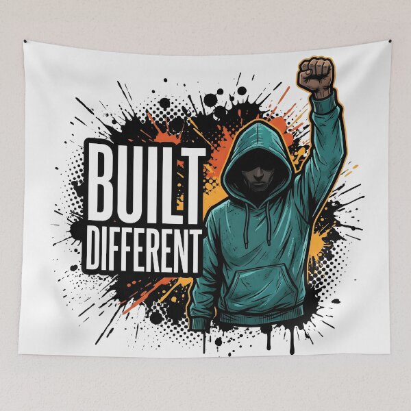 Item preview, Hooded Rebel Raised Fist Streetwear Grunge Protest Art designed and sold by StickerNestYou.