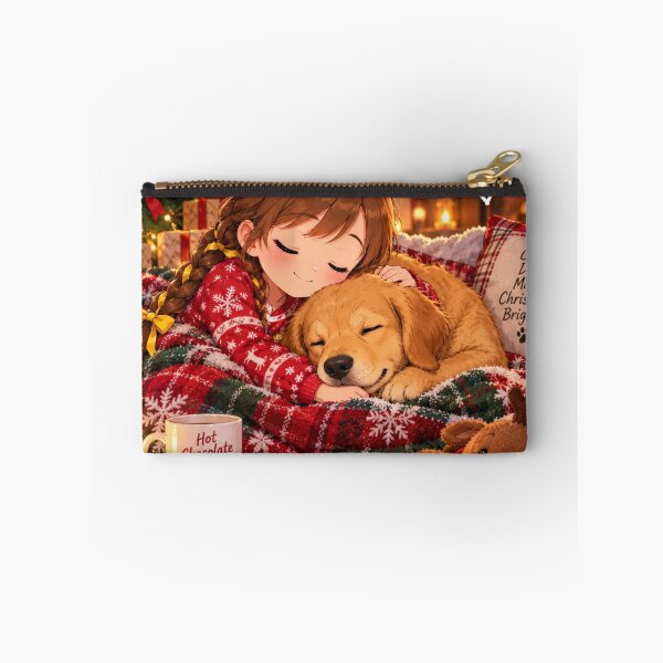 Item preview, Kenzie Christmas Puppy Cuddles Cosy Cartoon designed and sold by Kenzie & Co.