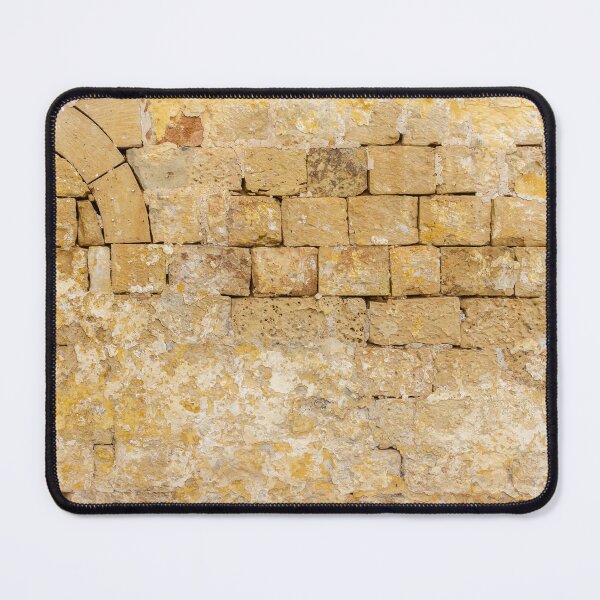 Item preview, Old Yellow Stone Wall With Green Door and Archway, Rustic Exterior Texture and Weathered Charm designed and sold by Nmallia.
