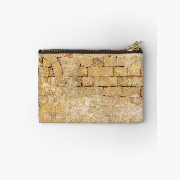 Item preview, Old Yellow Stone Wall With Green Door and Archway, Rustic Exterior Texture and Weathered Charm designed and sold by Nmallia.