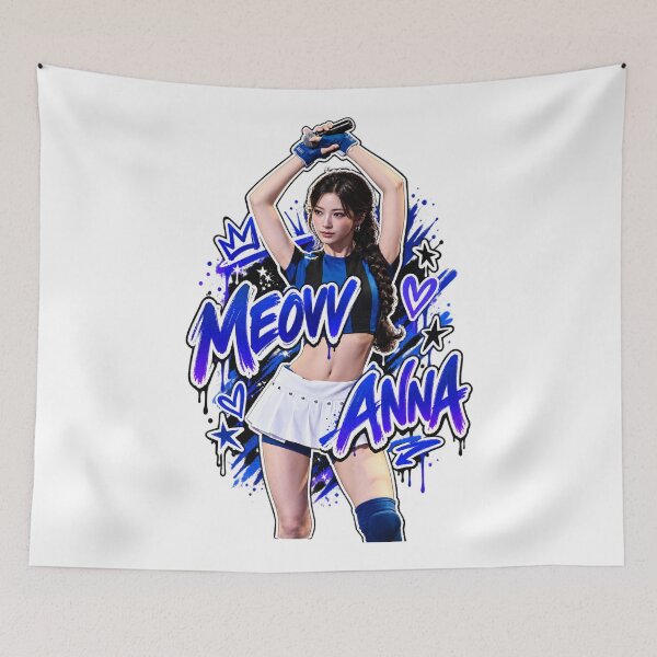 Item preview, MEOVV Anna Hit Em Blue Paint Drip Graffiti Visual Art designed and sold by Valereekmerch.