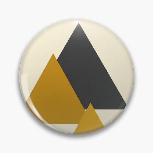 Item preview, Offset Triangle Trio | Mid-Century Ochre Geometric Print designed and sold by Zaramodo.