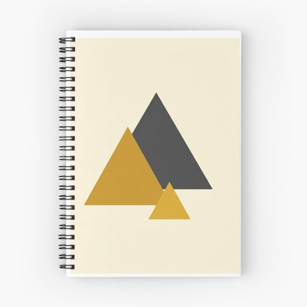 Item preview, Offset Triangle Trio | Mid-Century Ochre Geometric Print designed and sold by Zaramodo.