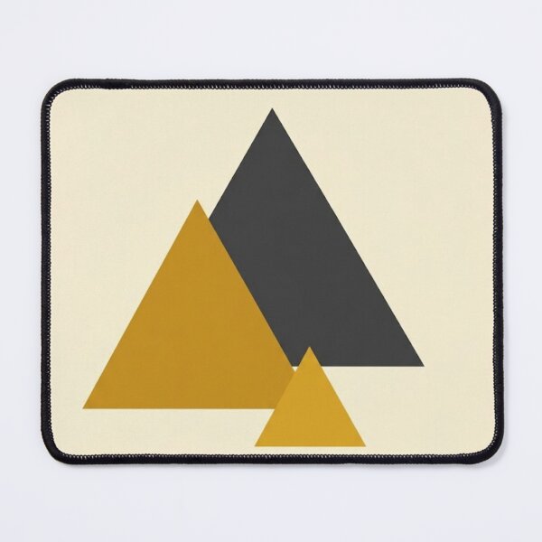 Item preview, Offset Triangle Trio | Mid-Century Ochre Geometric Print designed and sold by Zaramodo.