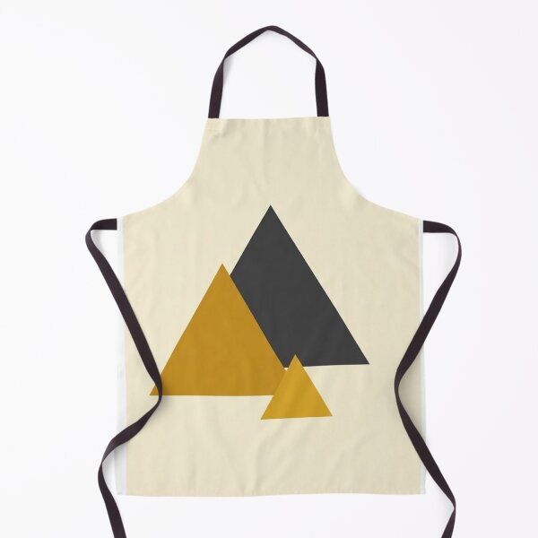 Item preview, Offset Triangle Trio | Mid-Century Ochre Geometric Print designed and sold by Zaramodo.