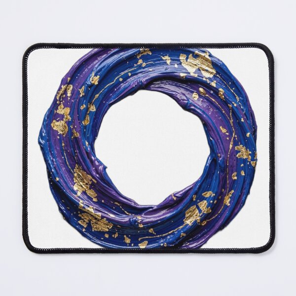 Item preview, Dynamic 3D Royal Blue and Gold Fluid Loop designed and sold by meghnad.