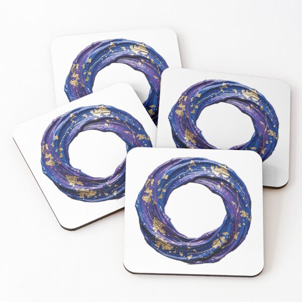 Item preview, Dynamic 3D Royal Blue and Gold Fluid Loop designed and sold by meghnad.